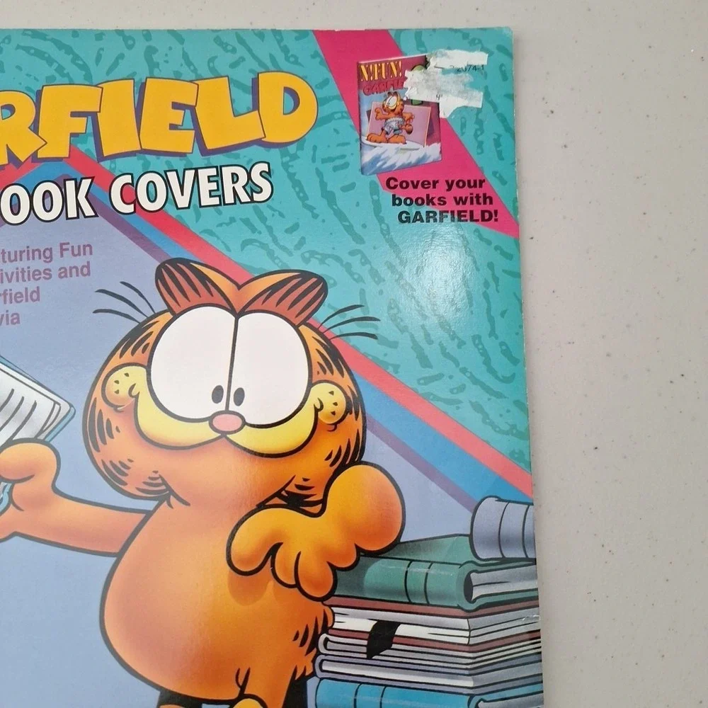 Vintage 1991 Garfield 6 Book Covers w/ Activities and Trivia Golden Books